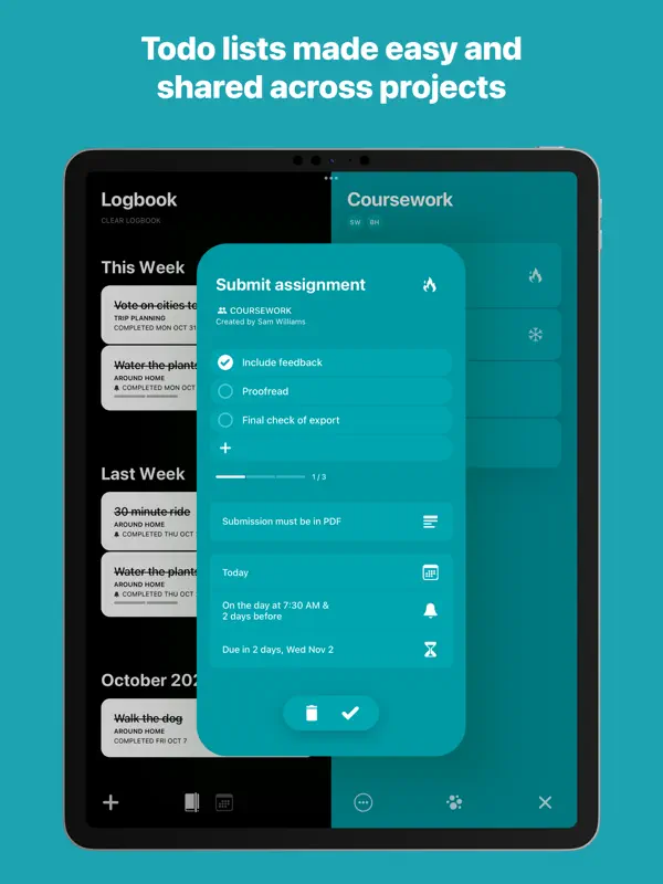 Actions — iPad screenshots 2