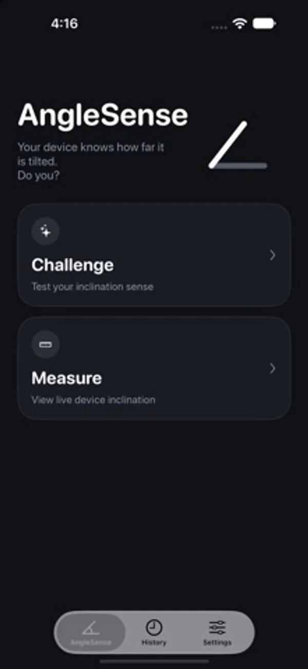AngleSense — iPhone screenshots 1