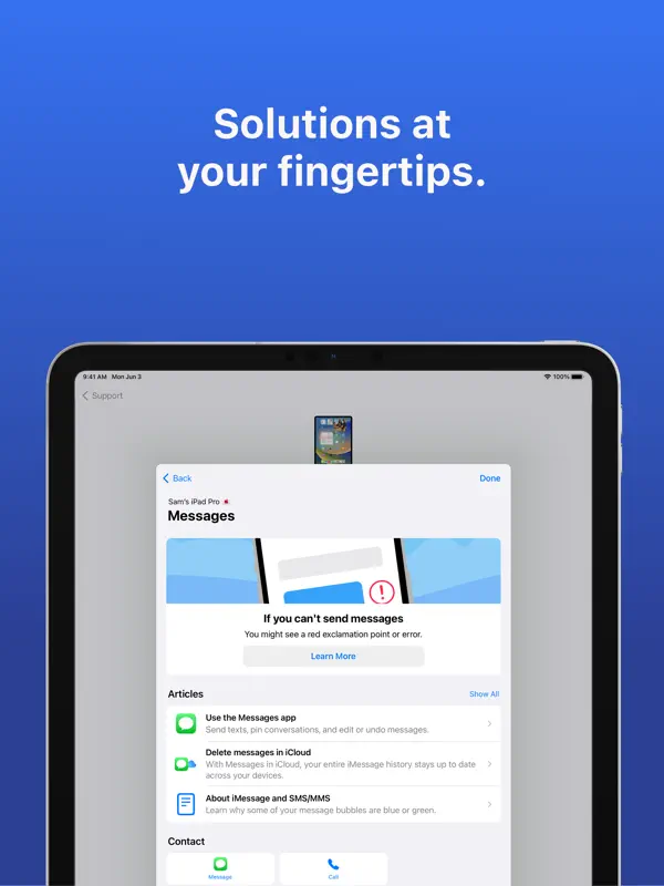 Apple Support — iPad screenshots 2
