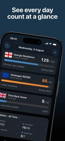 AtlasDays: Country Day Tracker — iPhone スクリーンショット 2