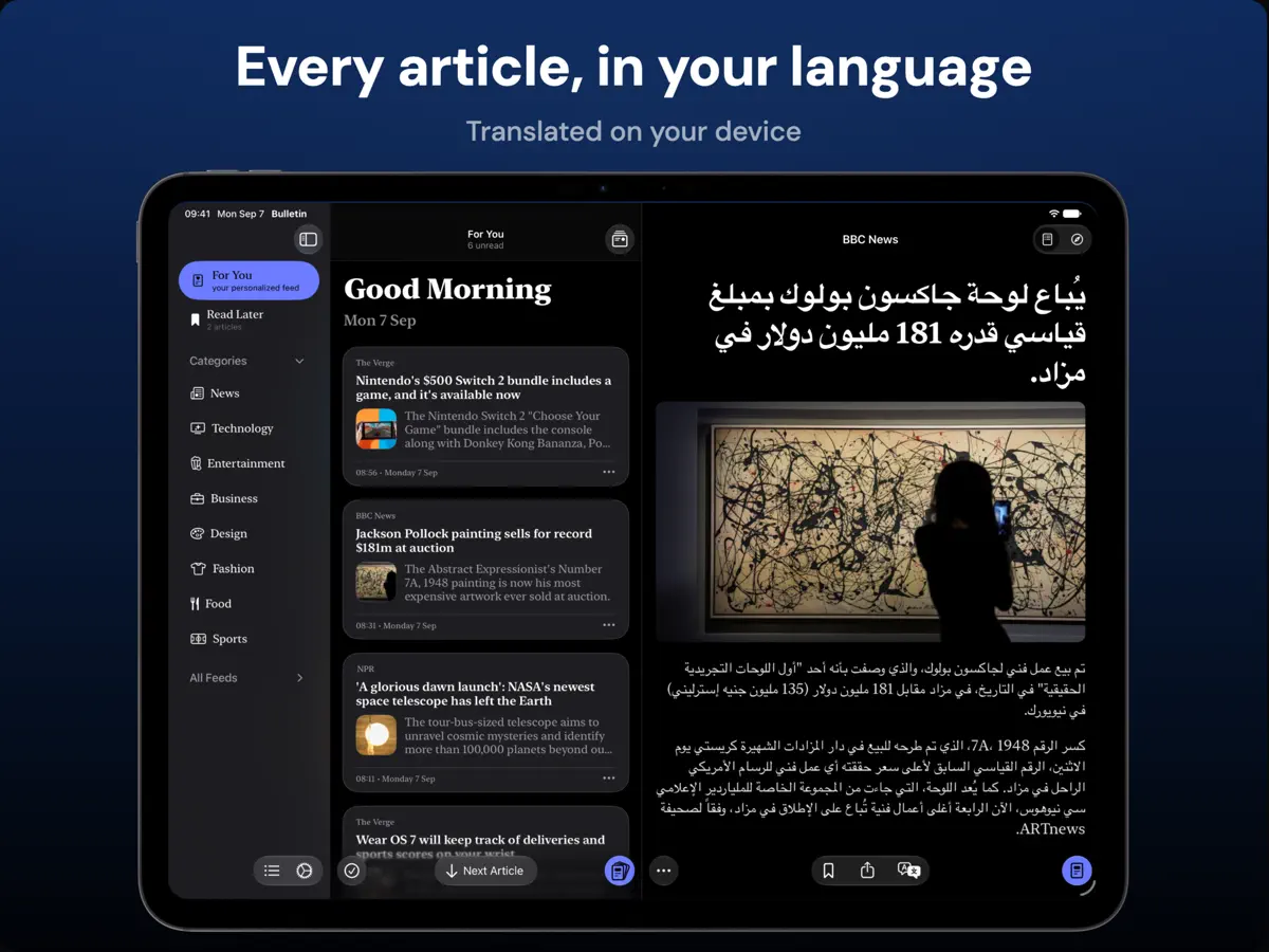 Bulletin — iPad screenshots 3