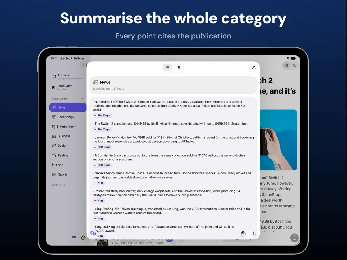 Bulletin — iPad screenshots 4