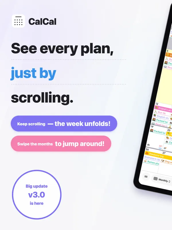 CalCal — iPad スクリーンショット 1
