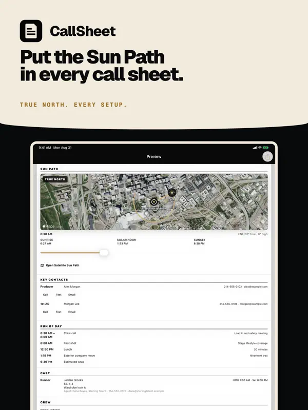 CallSheet: Crew Calls — iPad screenshots 2