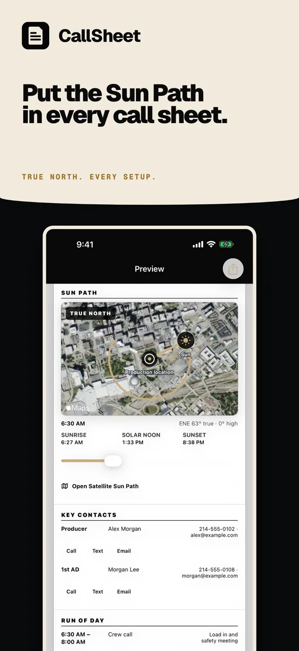 CallSheet: Crew Calls — iPhone スクリーンショット 2