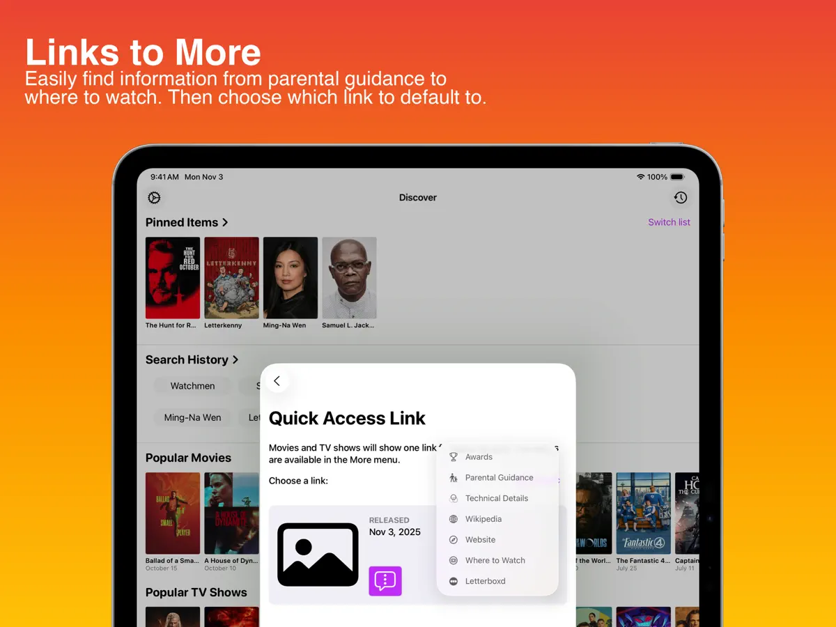 Callsheet: Find Cast & Crew — iPad screenshots 6