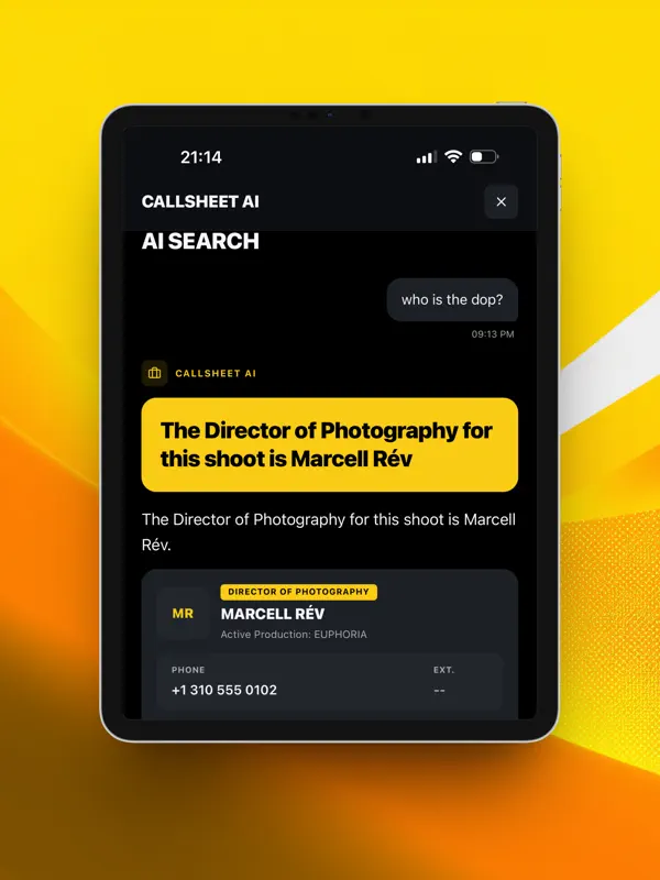 Callsheet Pro — iPad screenshots 4