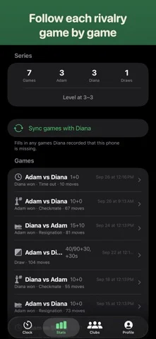 Chess Clock — Scoresheet — iPhone 스크린샷 2