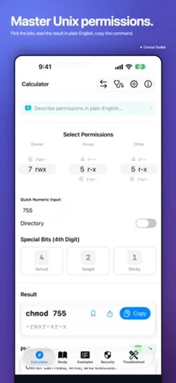 Chmod Toolkit — iPhone screenshots 1
