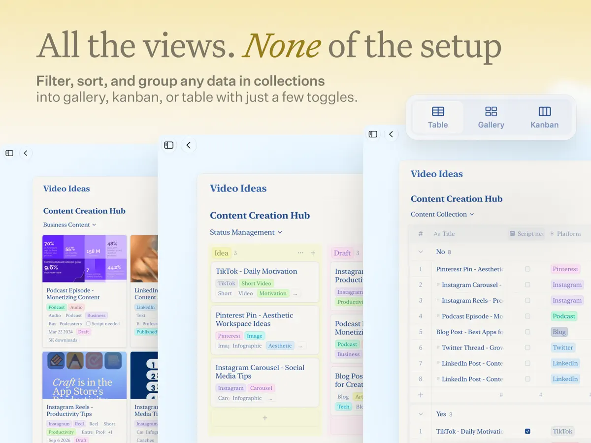 Craft — iPad screenshots 7