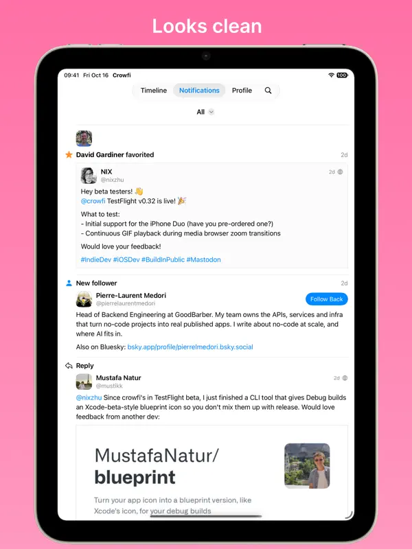 Crowfi — iPad screenshots 2