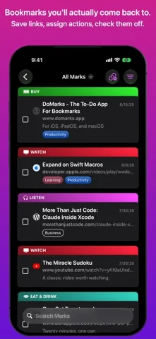 DoMarks — iPhone screenshots 1