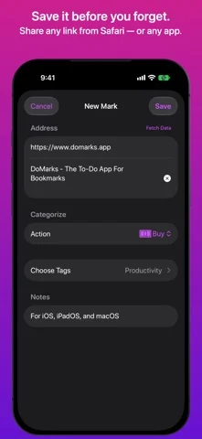 DoMarks — iPhone screenshots 2
