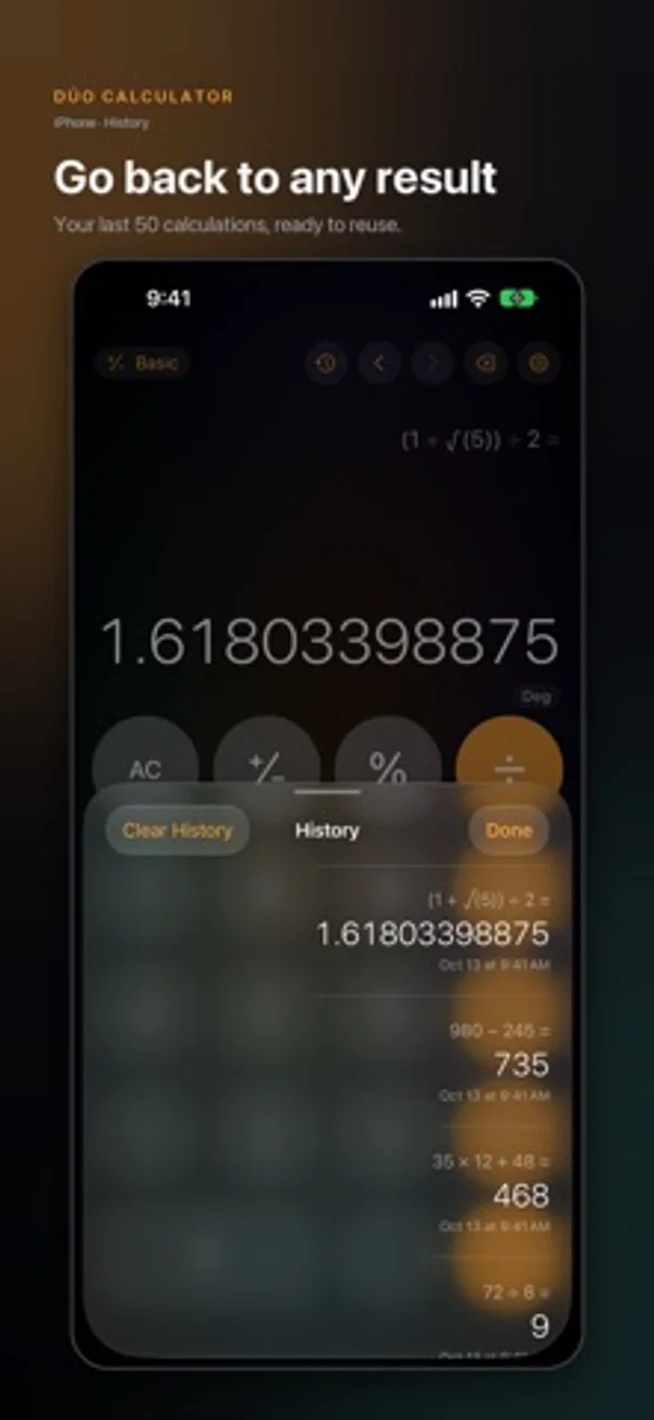Dúo Calculator — iPhone screenshots 2