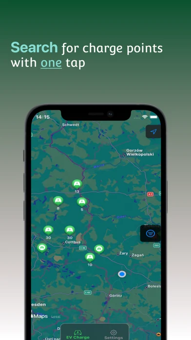 EV Charge Stations Map — iPhone 截图 1