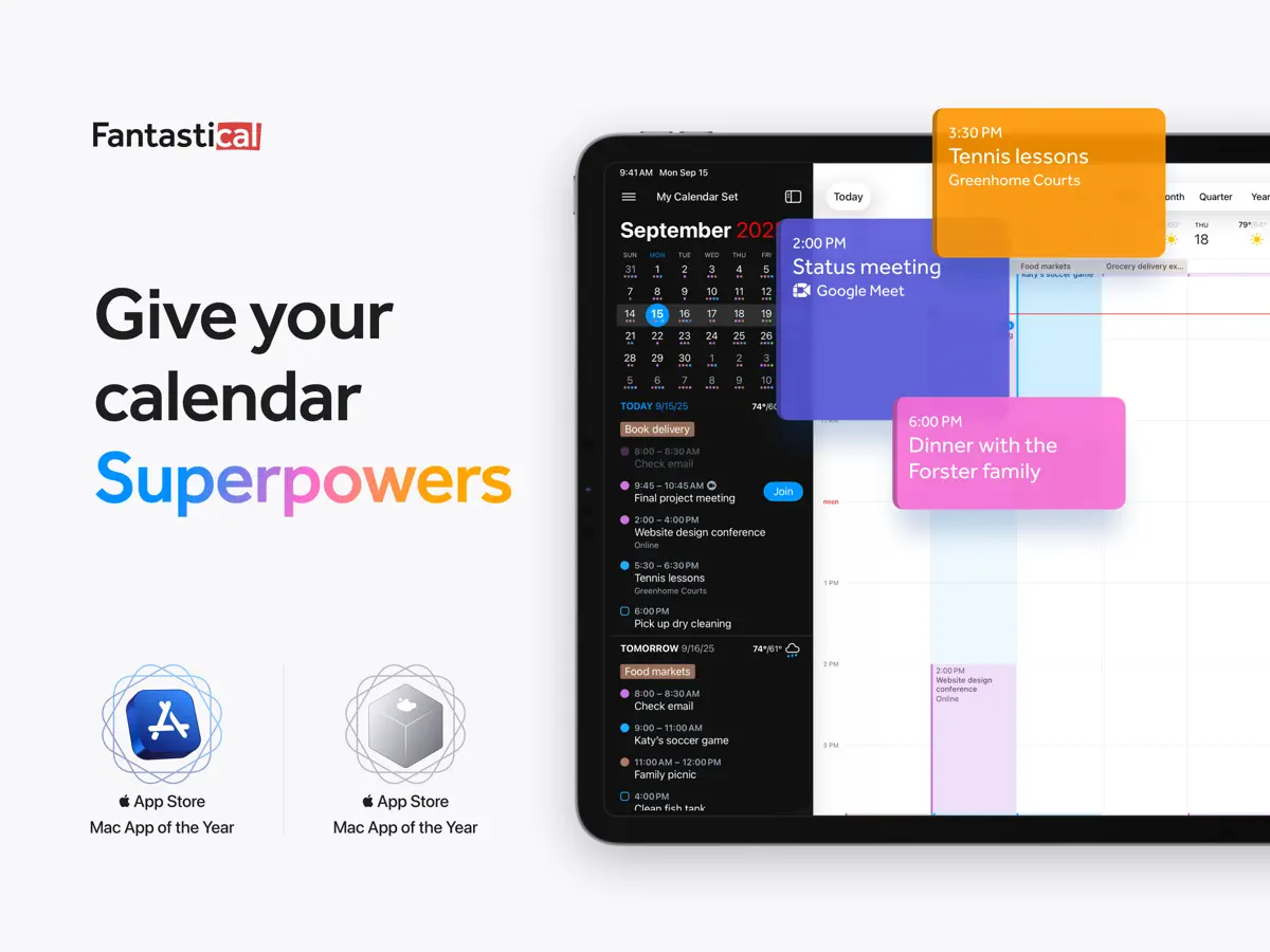 Fantastical — iPad screenshots 1