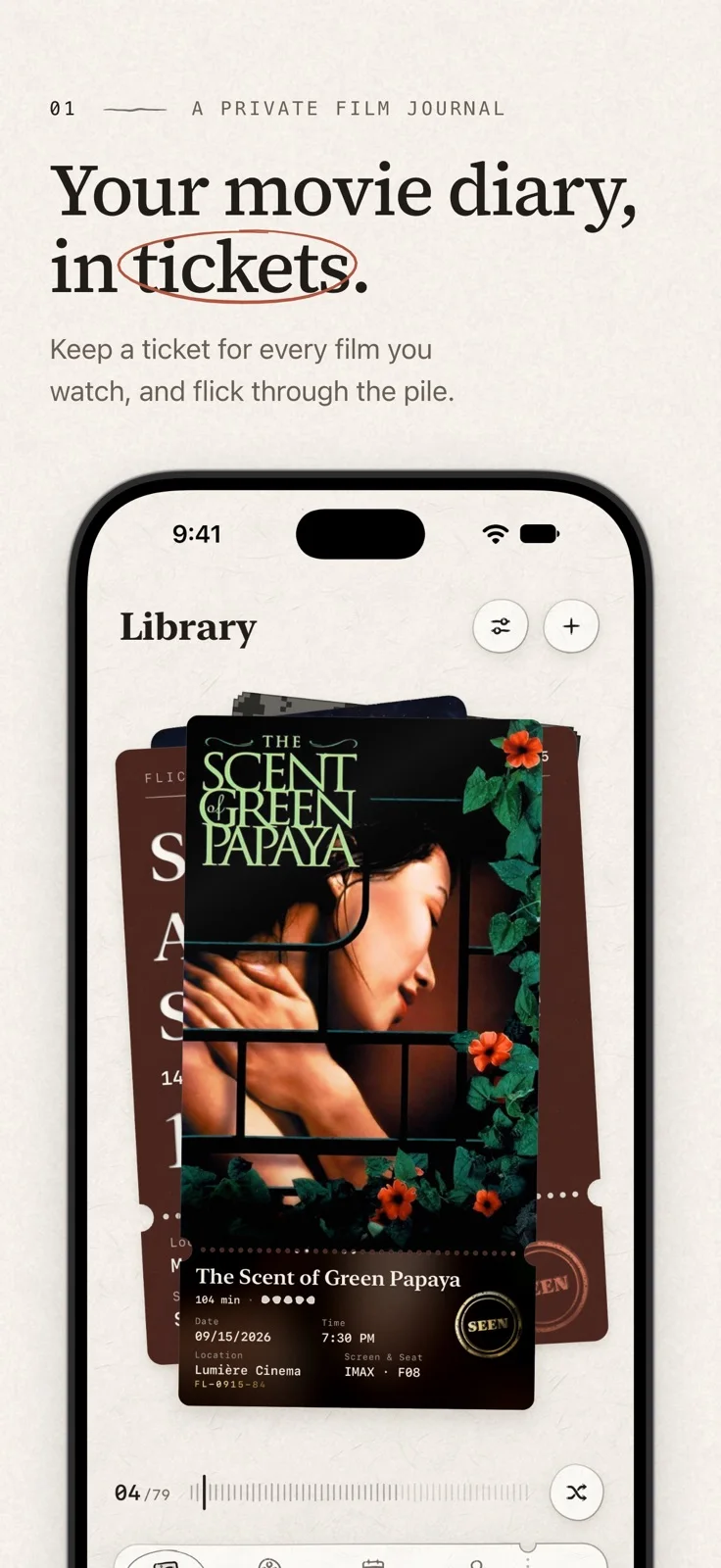 Flicit: Movie Diary & Tickets — iPhone screenshots 1