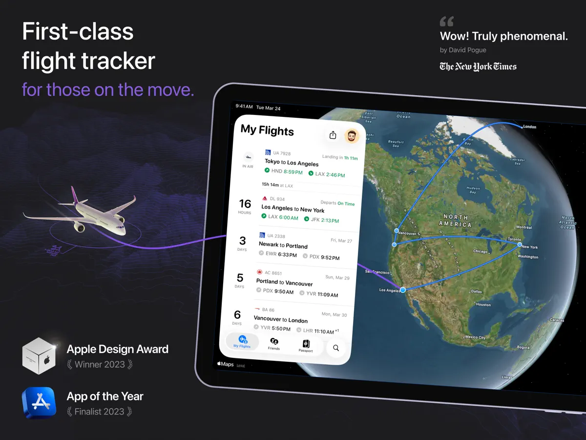 Flighty — iPad screenshots 1