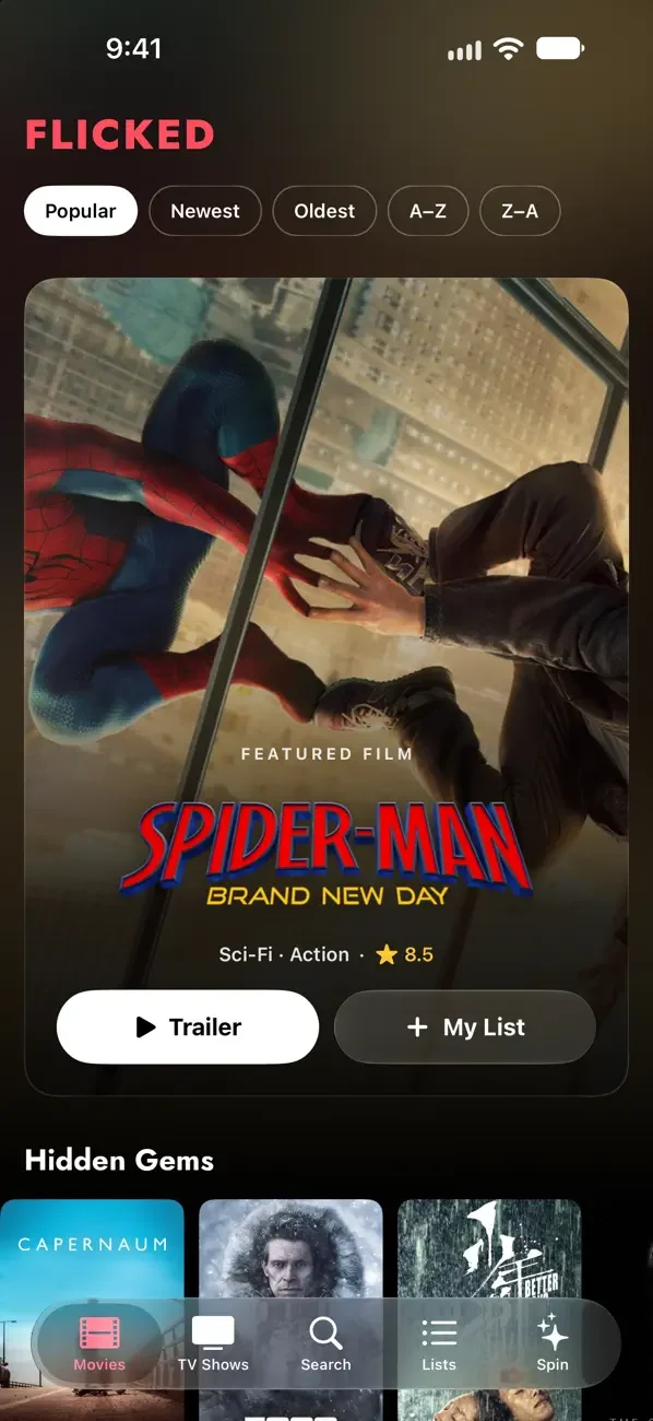 GetFlicked: Movie Picker — iPhone screenshots 1