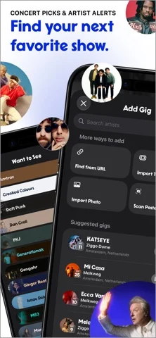 Gigs: Concert Tracker — iPhone screenshots 1