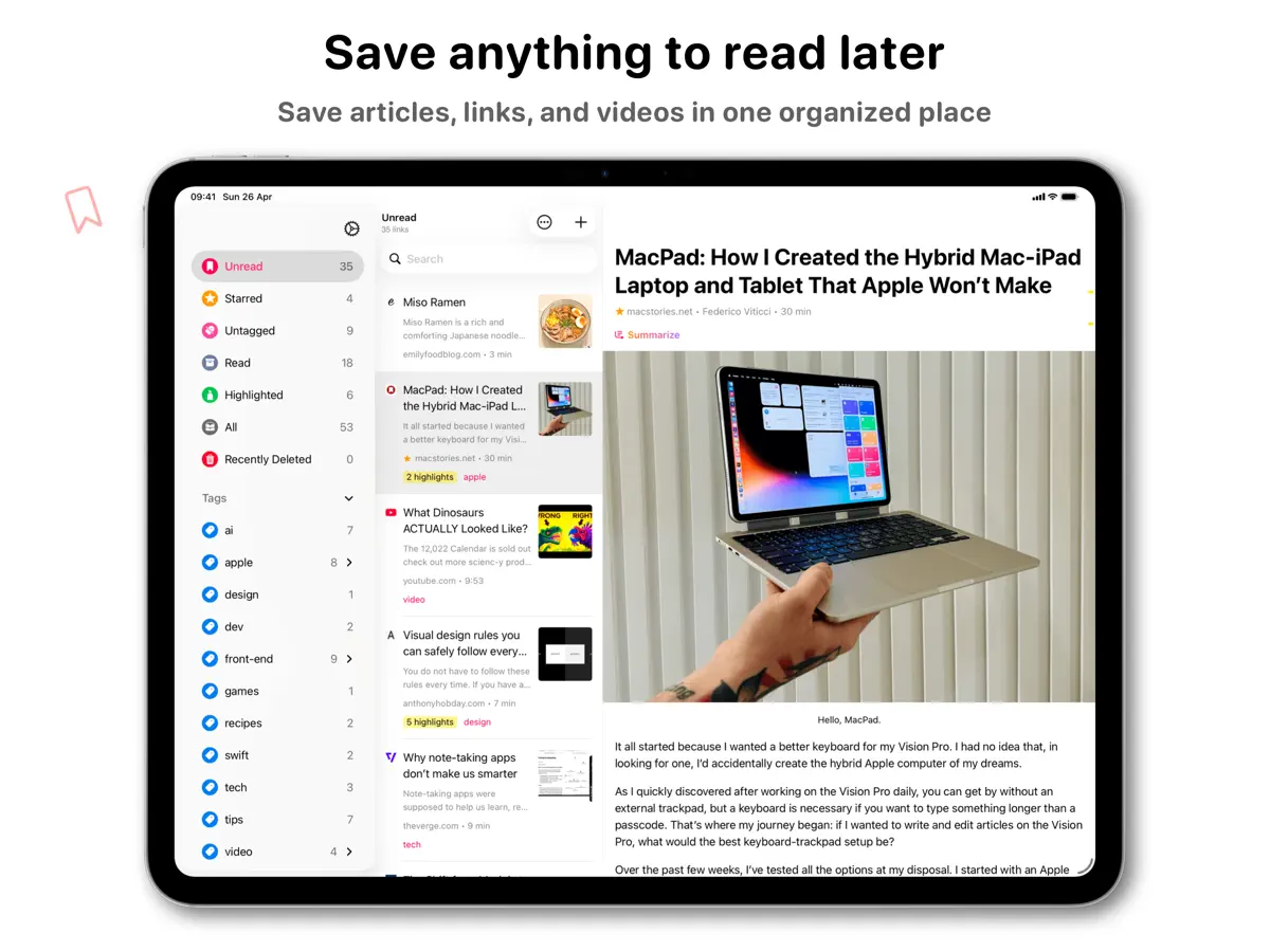 GoodLinks — iPad screenshots 1