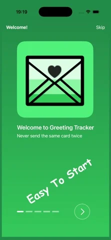 Greeting Tracker — iPhone 截图 1
