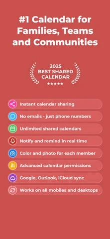 GroupCal - Shared Calendar — iPhone スクリーンショット 1