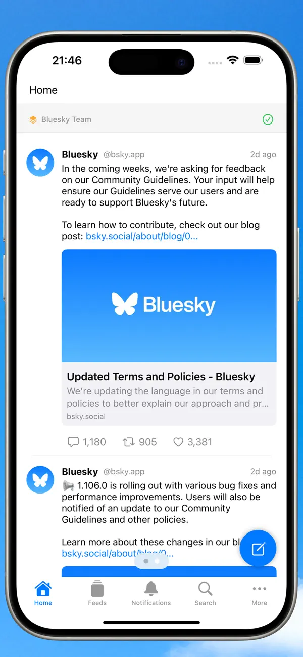 Helico for Bluesky — iPhone screenshots 1