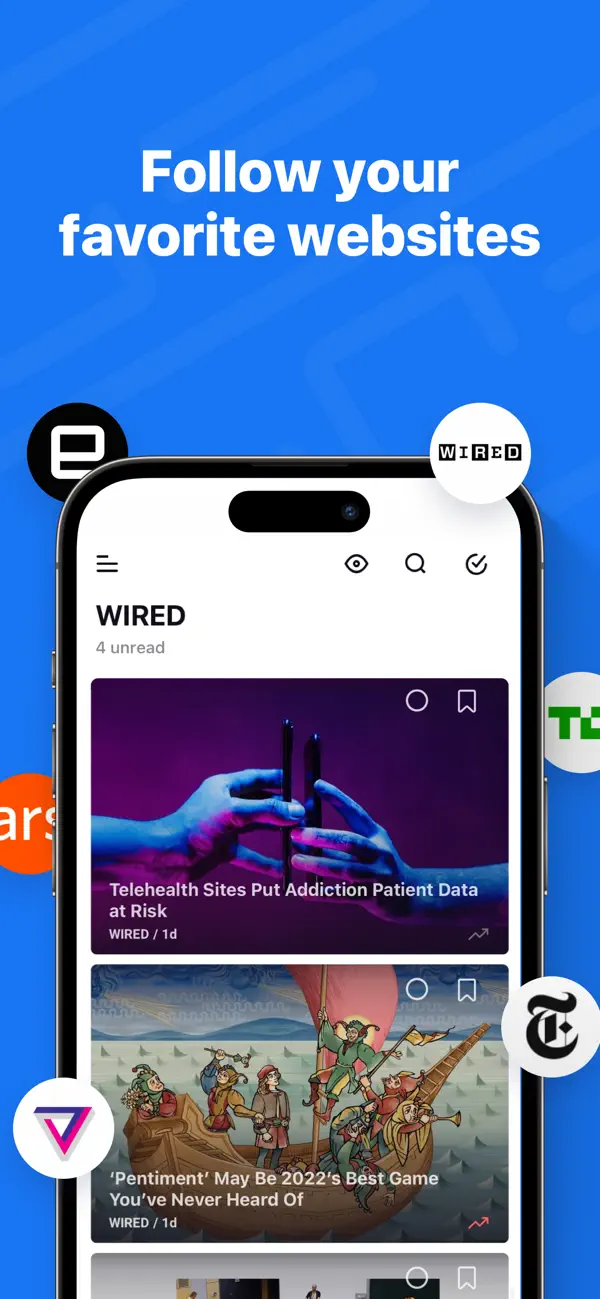 Inoreader — iPhone 截图 1