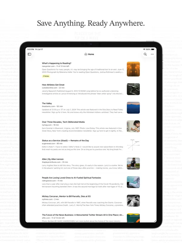 Instapaper — iPad screenshots 1