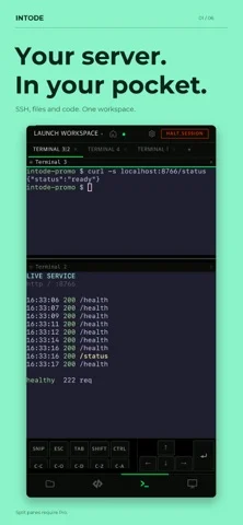 Intode - Mobile SSH IDE — iPhone screenshots 1