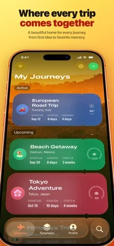 journeybot: trip packing list — iPhone 스크린샷 1