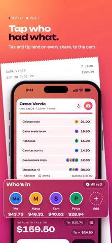 Just Split: AI Bill Splitter — iPhone screenshots 1