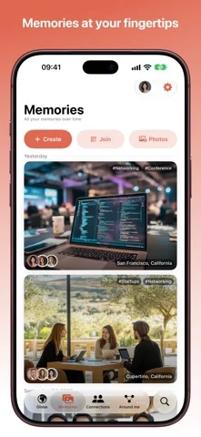 Meetory: Shared Memories — iPhone screenshots 1