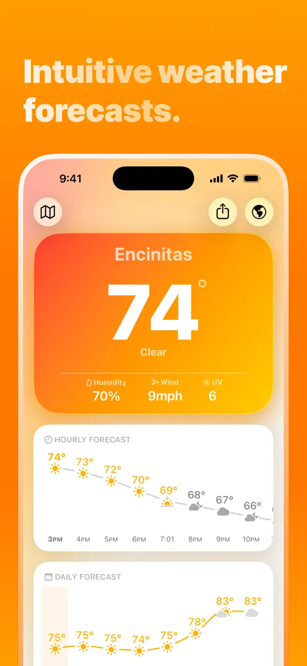Mercury Weather — iPhone 截图 2