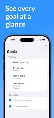 Moku: Goal Tracker — iPhone screenshots 1