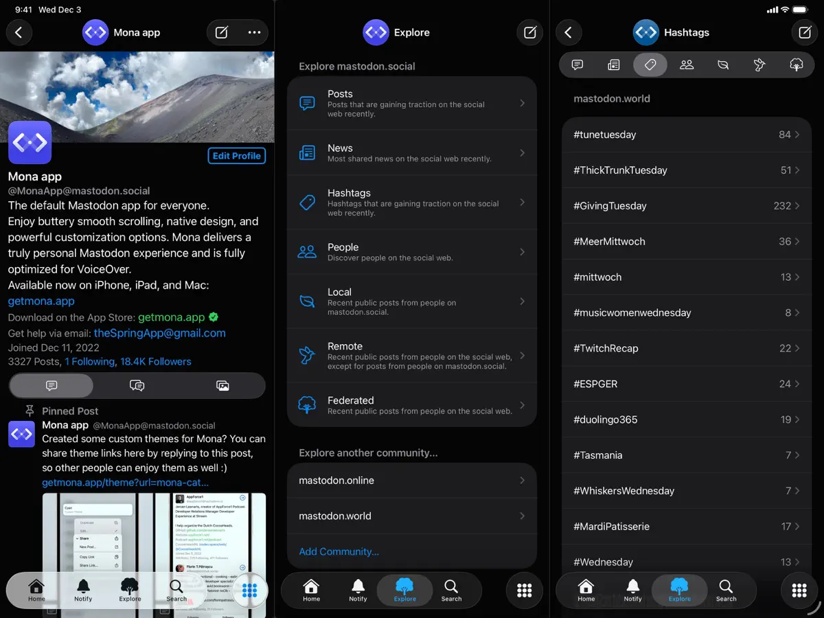 Mona for Mastodon — iPad スクリーンショット 2