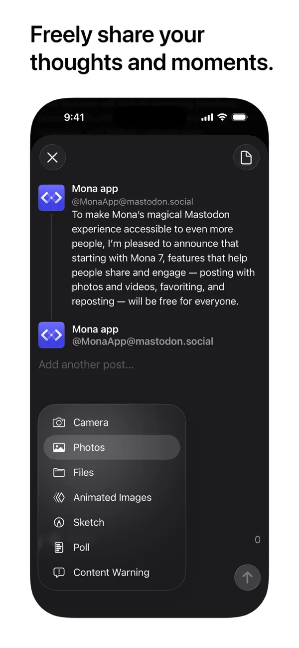 Mona for Mastodon — iPhone screenshots 2