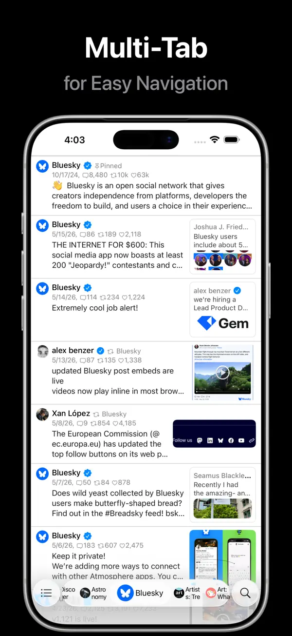 MultiTab for Bluesky — iPhone screenshots 1