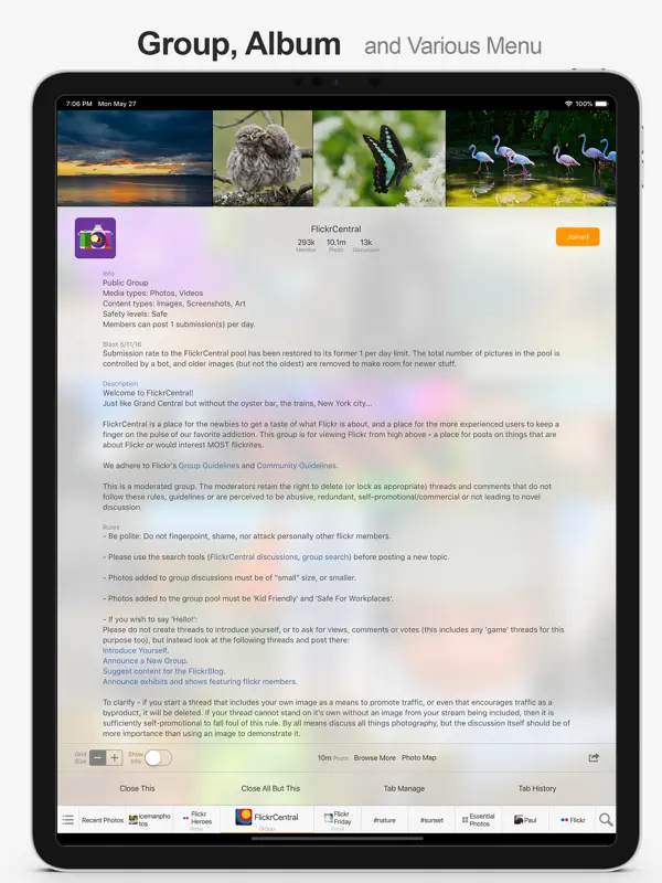 MultiTab for Flickr — iPad screenshots 4