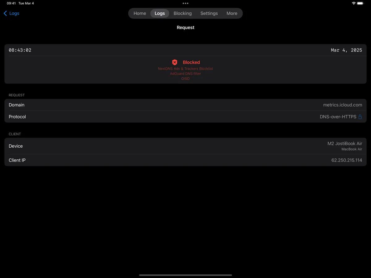 NextDNS Remote — iPad screenshots 3