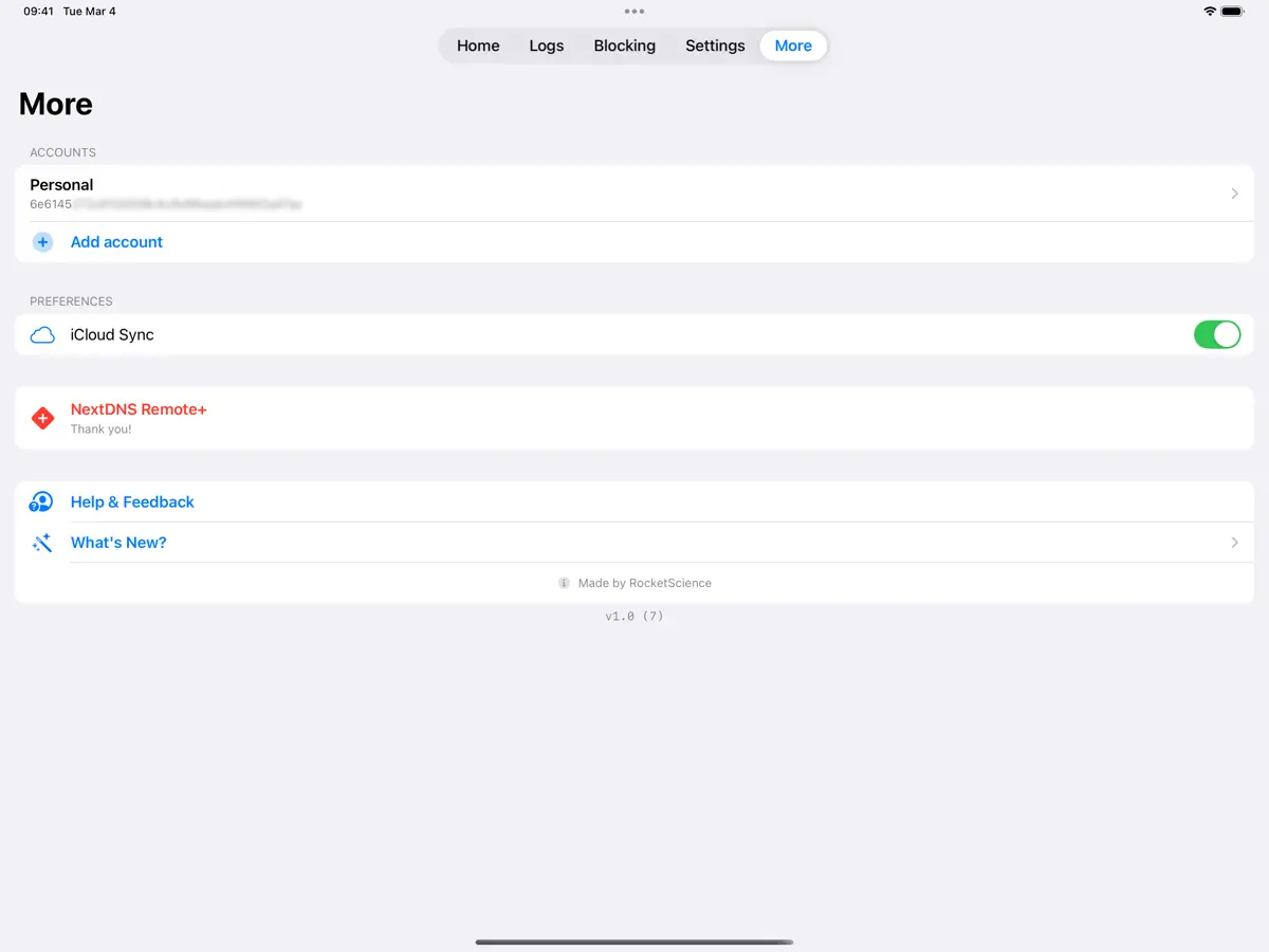NextDNS Remote — iPad スクリーンショット 7