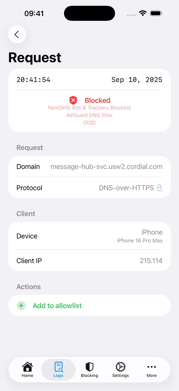 NextDNS Remote — iPhone screenshots 6