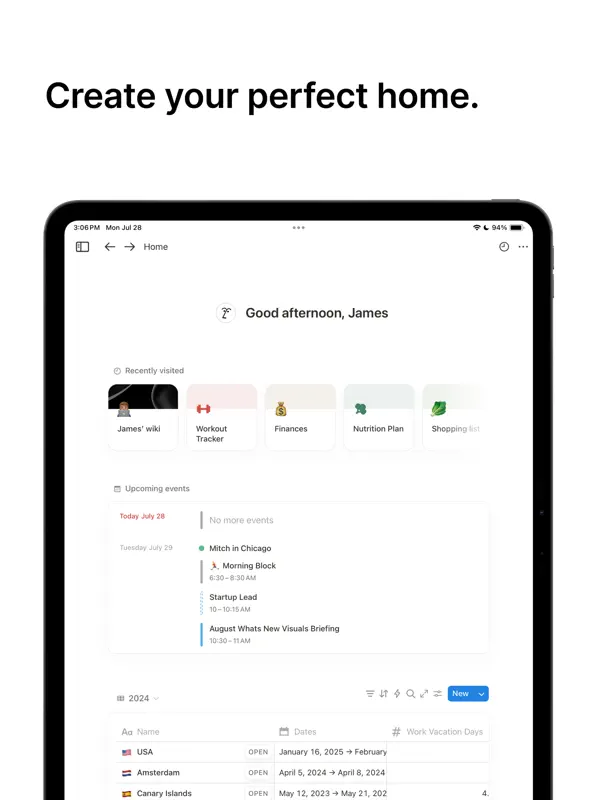 Notion — iPad 截图 2