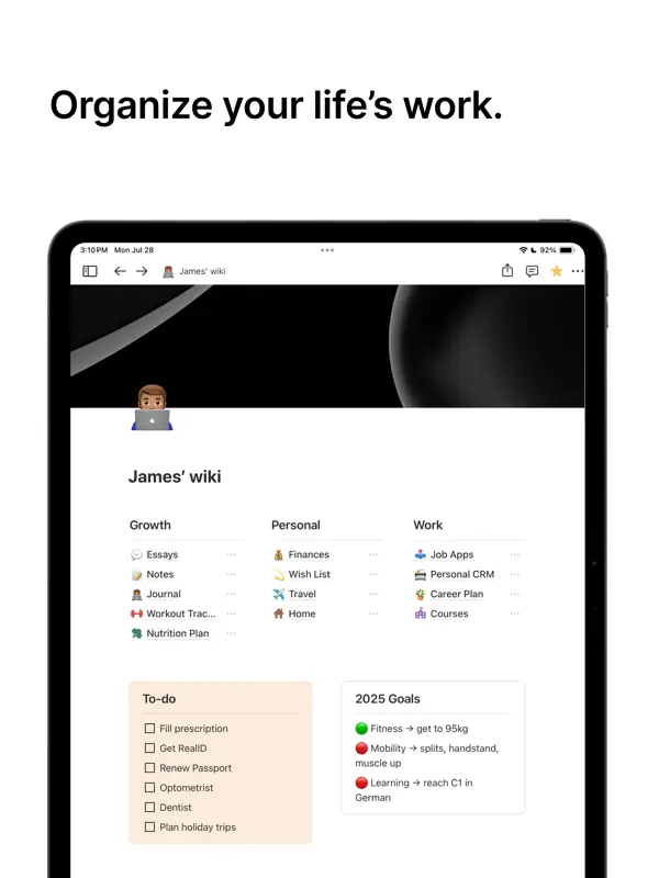 Notion — iPad 截图 3