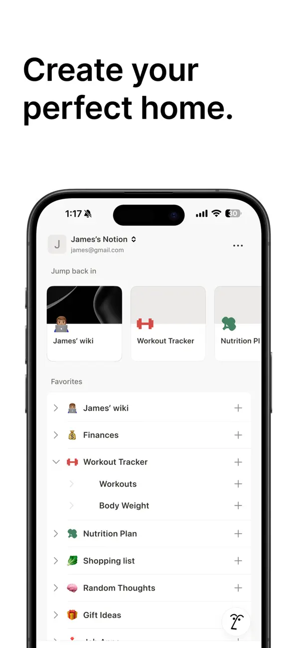 Notion — iPhone screenshots 2