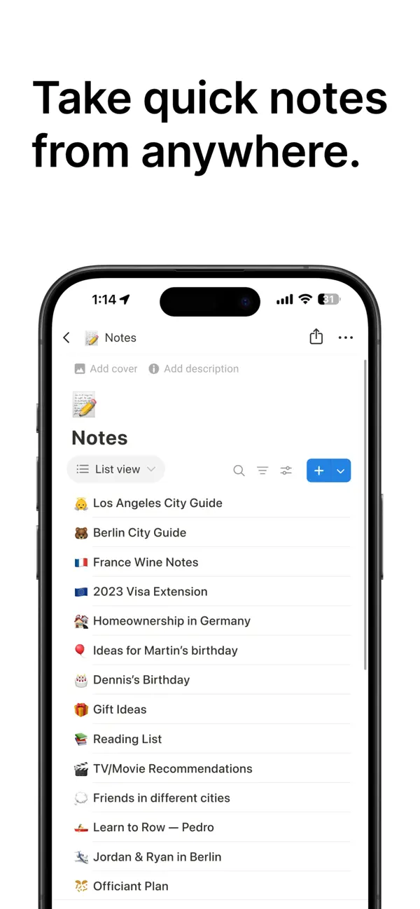 Notion — iPhone 截图 5