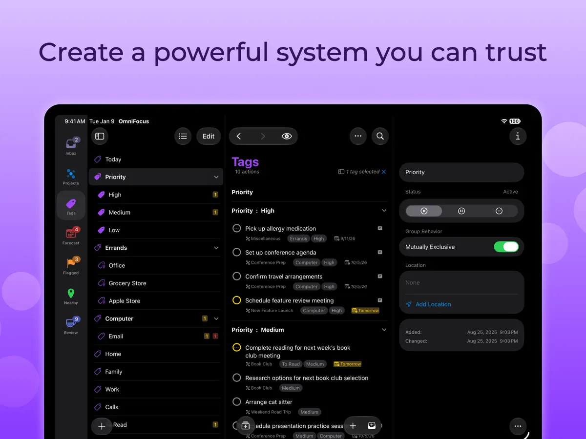 OmniFocus 4 — iPad screenshots 3