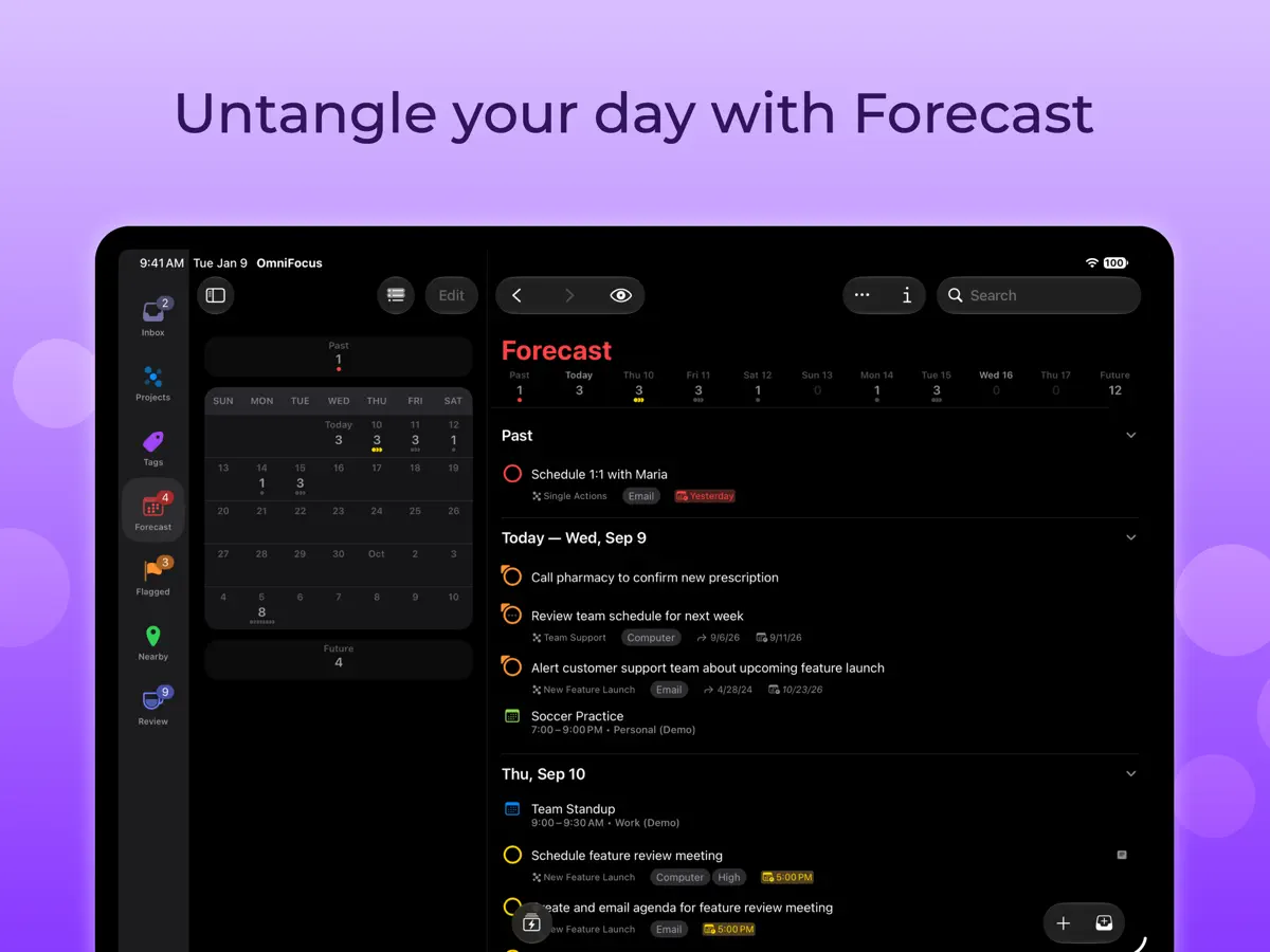 OmniFocus 4 — iPad screenshots 4