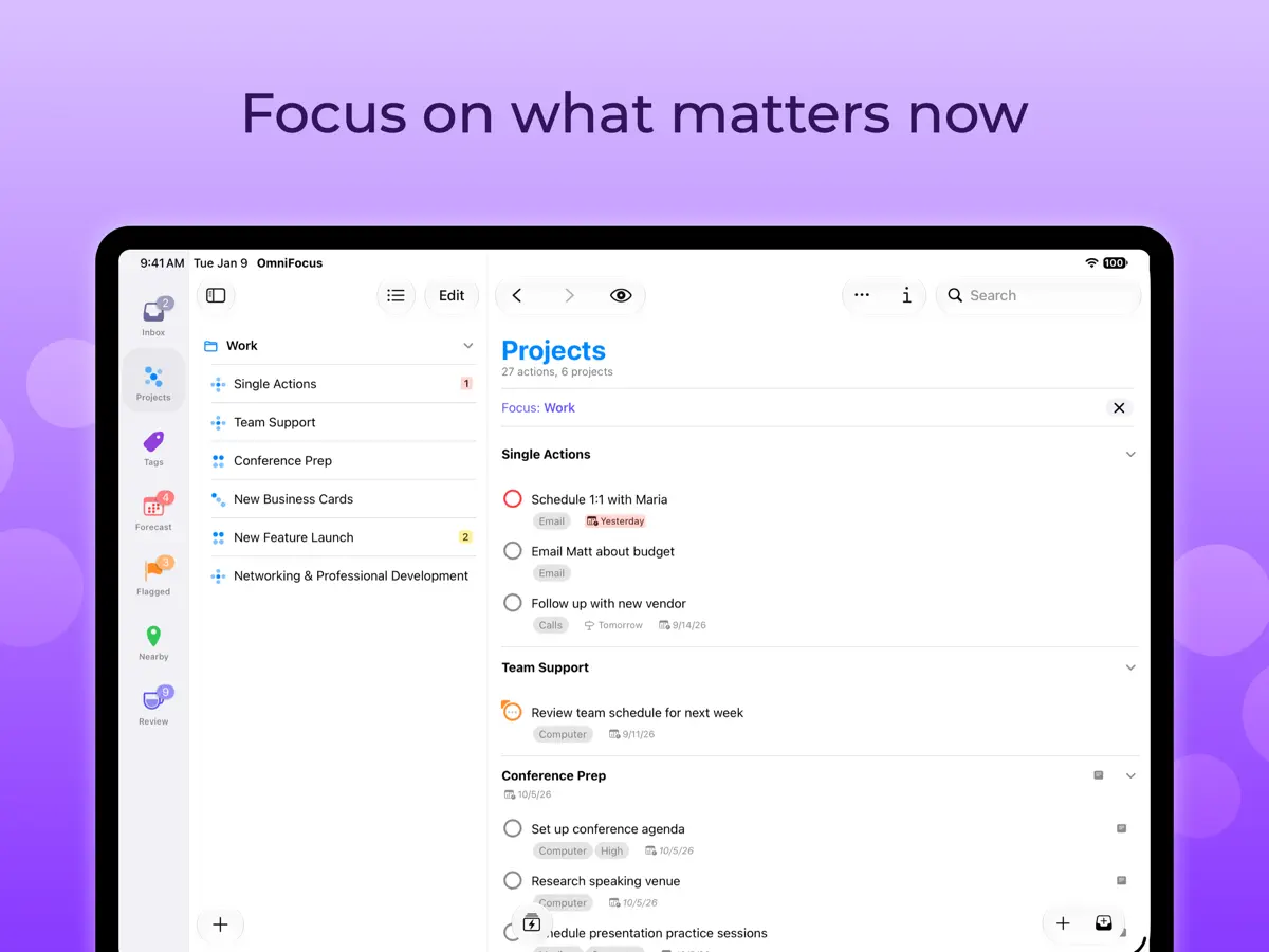 OmniFocus 4 — iPad screenshots 6